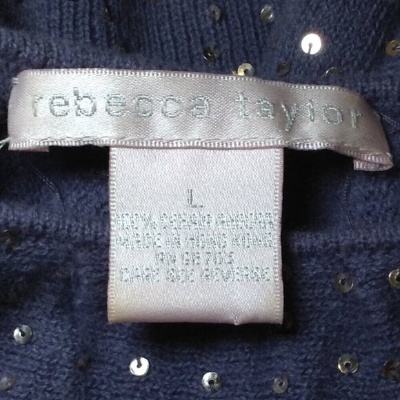 VINTAGE Rebecca Taylor "L" Denair Angora, Quality, Quiet Lux, Sequins, Bohemian - Picture 3 of 4